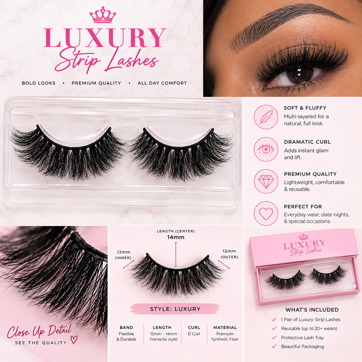 Halo – Soft Wispy False Lashes